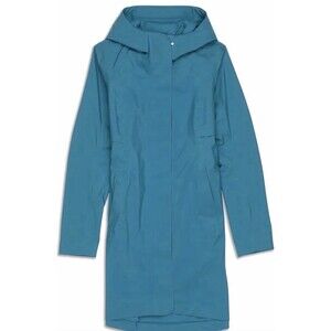 Lululemon Rain Rebel Waterproof Hooded Jacket Raincoat Blue Women’s 2